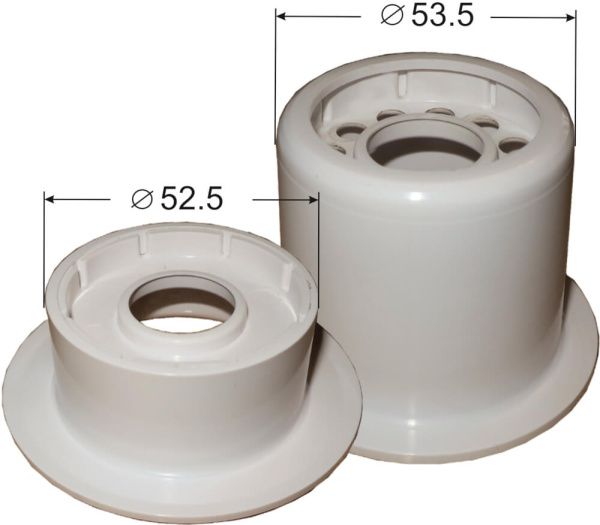 Устройство для углубленного монтажа спринклерных оросителей с удлиненным патроном (L46 мм) цвет - белый, с пластиковым держателем