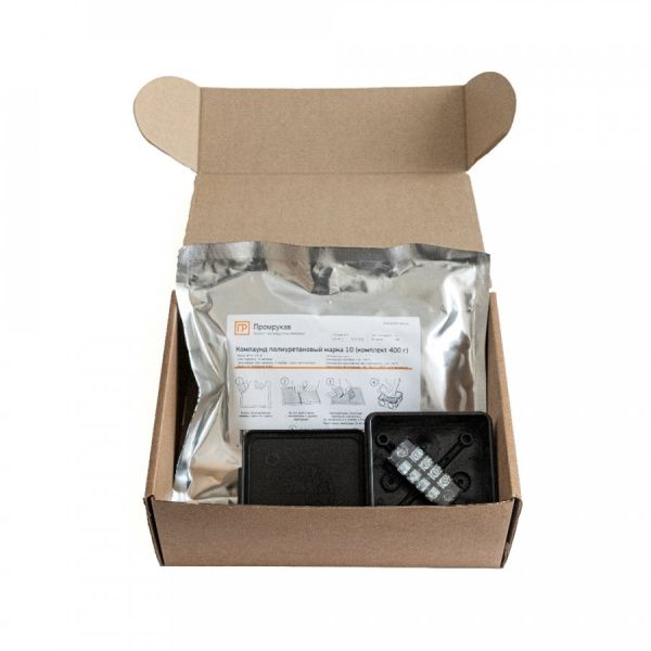 Коробка распределительная двухкомпонентная (HF) в комплекте с компаундом и с 4-кл. зажимами, сечение до 1,5 мм², 80х80х40 чёрная Коробка распределительная двухкомпонентная (HF) в комплекте с компаундом и с 4-кл. зажимами, сечение до 1,5 мм², 80х80х40 чёрная