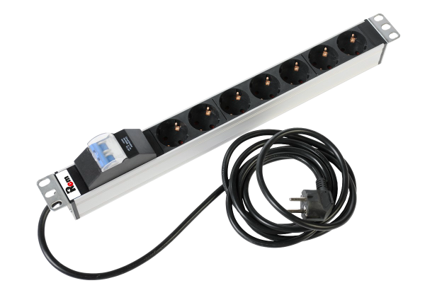 Гор блок розеток Rem-16, 1×16A, авт, 7S, 19", шнур 3м Гор блок розеток Rem-16, 1×16A, авт, 7S, 19", шнур 3м