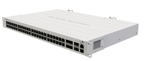 MikroTik Cloud Router Switch 354-48G-4S+2Q+RM with 48 x Gigabit RJ45 LAN, 4 x 10G SFP+ cages, 2 x 40G QSFP+ cages, RouterOS L5, 1U rackmount enclosure, Dual redundant PSU MikroTik Cloud Router Switch 354-48G-4S+2Q+RM with 48 x Gigabit RJ45 LAN, 4 x 10G SFP+ cages, 2 x 40G QSFP+ cages, RouterOS L5, 1U rackmount enclosure, Dual redundant PSU