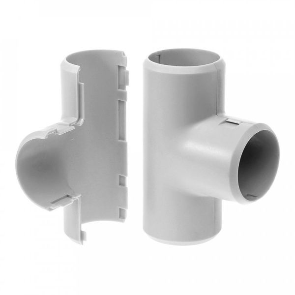 Тройник разборный d25 мм безгалогенный (HF) атмосферостойкий серый (30шт/300шт уп/кор) Тройник разборный d25 мм безгалогенный (HF) атмосферостойкий серый (30шт/300шт уп/кор)