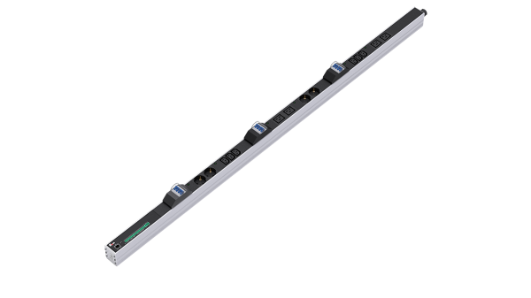 Упр. верт. блок розеток с монит. Rem-MC1 2х2 S, 2x3 C13, 2x2 C19, 32A, алюм., 33-48U, колодка Упр. верт. блок розеток с монит. Rem-MC1 2х2 S, 2x3 C13, 2x2 C19, 32A, алюм., 33-48U, колодка