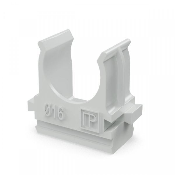 Крепёж-клипса для труб Полистирол d16 мм (100шт/2000шт уп/кор) Крепёж-клипса для труб Полистирол d16 мм (100шт/2000шт уп/кор)