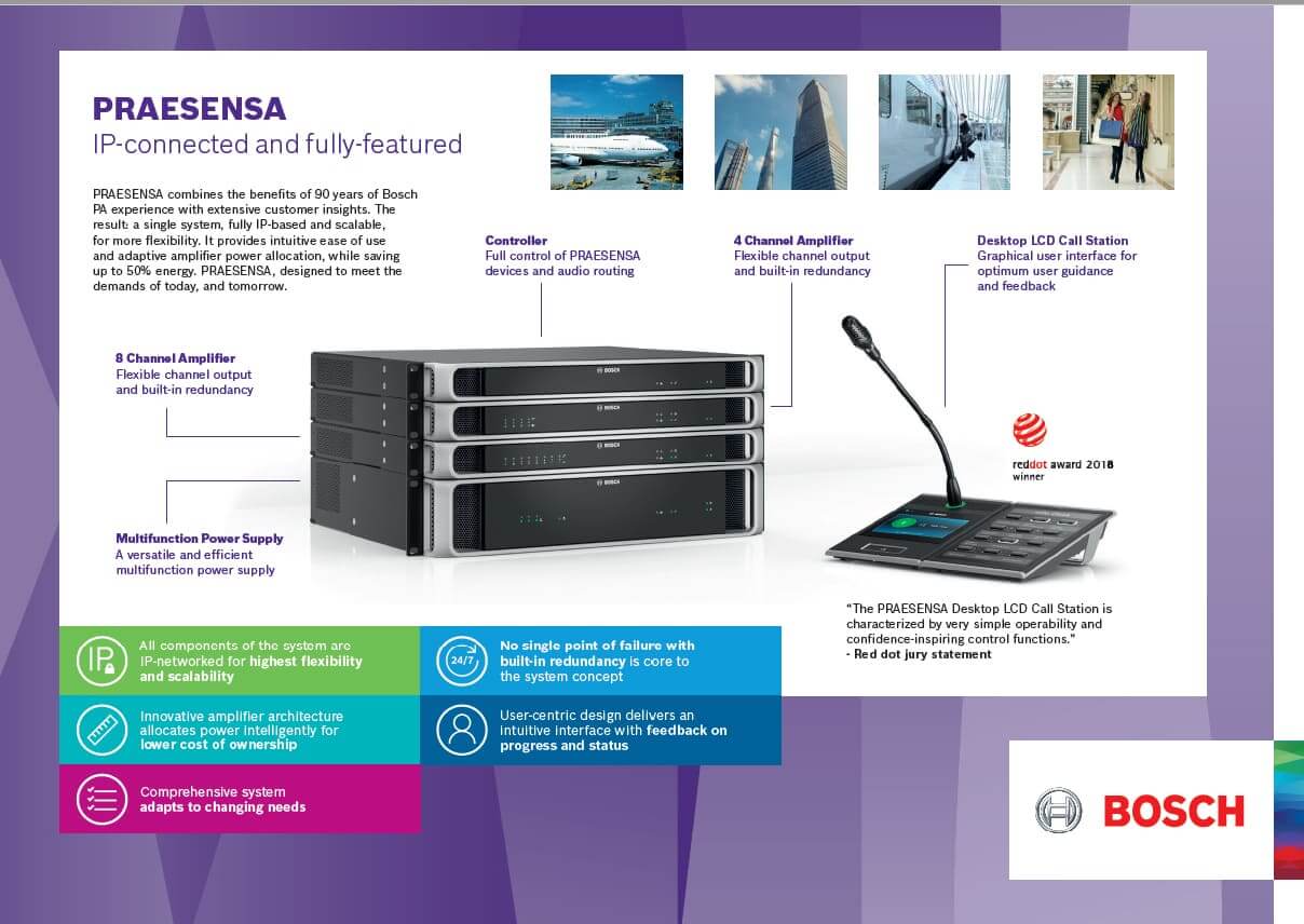 RAESENSA - система речевого и аварийного оповещения нового стандарта от BOSCH доступна к заказу! RAESENSA - система речевого и аварийного оповещения нового стандарта от BOSCH доступна к заказу!