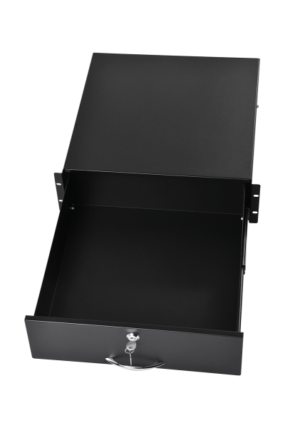 Полка (ящик) для документации 3U, цвет черный Полка (ящик) для документации 3U, цвет черный