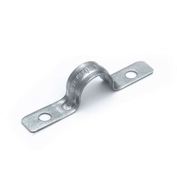 Скоба металлическая двухлапковая усиленная противопожарная СМДУ d19-20 мм отв. d 6,5 мм (100шт/800шт уп/кор) Скоба металлическая двухлапковая усиленная противопожарная СМДУ d19-20 мм отв. d 6,5 мм (100шт/800шт уп/кор)