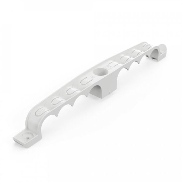 Держатель труб для прямого монтажа двусторонний на 8 мест серый d20 (20шт/120шт уп/кор) Держатель труб для прямого монтажа двусторонний на 8 мест серый d20 (20шт/120шт уп/кор)