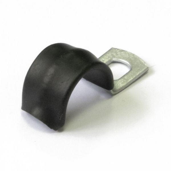 Скоба металлическая однолапковая с полимерным покрытием СМО-П d12-13 мм (100шт/1000шт уп/кор) Скоба металлическая однолапковая с полимерным покрытием СМО-П d12-13 мм (100шт/1000шт уп/кор)