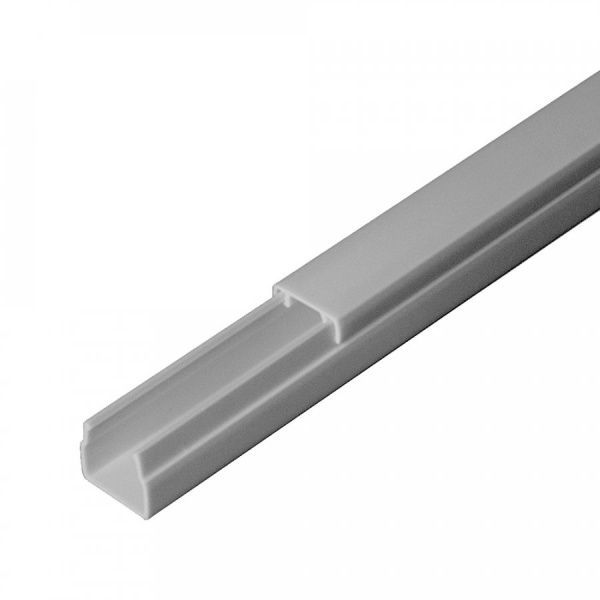 Кабель-канал серый RAL 7035 2-й замок 12х12 мм (242м/уп) Кабель-канал серый RAL 7035 2-й замок 12х12 мм (242м/уп)