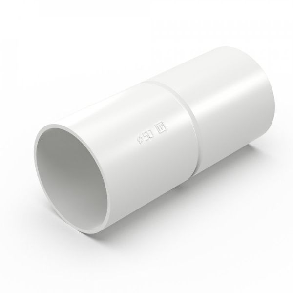 Патрубок-муфта белая d50 мм (1шт/100шт уп/кор) Патрубок-муфта белая d50 мм (1шт/100шт уп/кор)