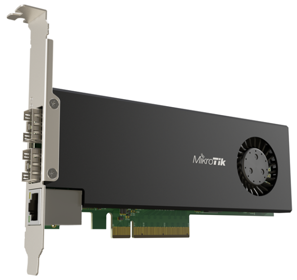 MikroTik Cloud Core Router 2004-1G-2XS-PCIe network interface card with quad-core ARMv8 64-bit AL32400 CPU, 4GB RAM, 2x25G SFP28 cages, 1xGbit LAN, RouterOS L6 MikroTik Cloud Core Router 2004-1G-2XS-PCIe network interface card with quad-core ARMv8 64-bit AL32400 CPU, 4GB RAM, 2x25G SFP28 cages, 1xGbit LAN, RouterOS L6