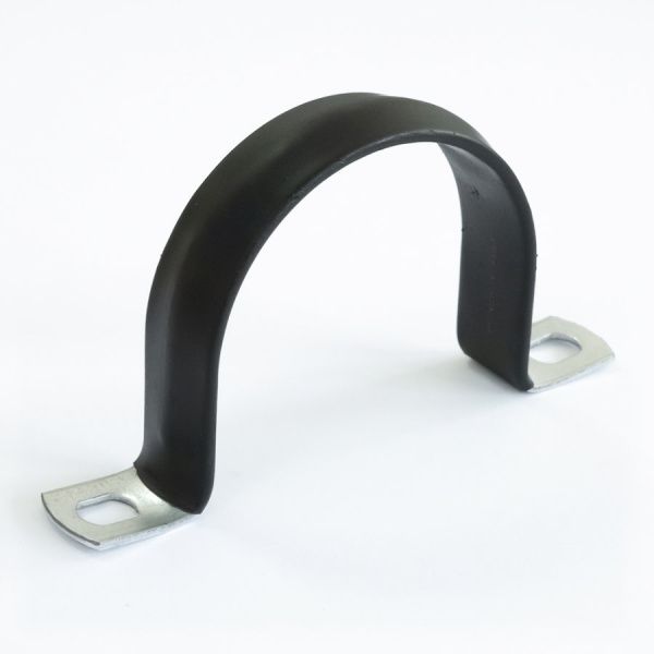 Скоба металлическая двухлапковая с полимерным покрытием СМД-П d48-50 мм (50шт/200шт уп/кор) Скоба металлическая двухлапковая с полимерным покрытием СМД-П d48-50 мм (50шт/200шт уп/кор)