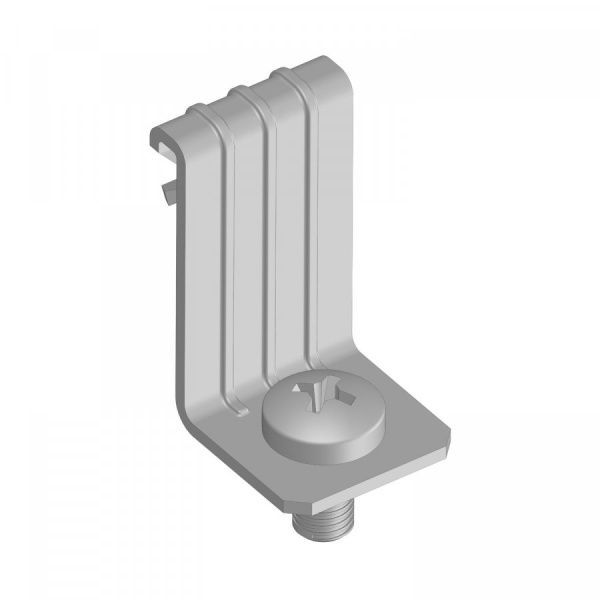 Зажим балочный вертикальный 1-5 мм с отгибом и винтом М6х10 Зажим балочный вертикальный 1-5 мм с отгибом и винтом М6х10