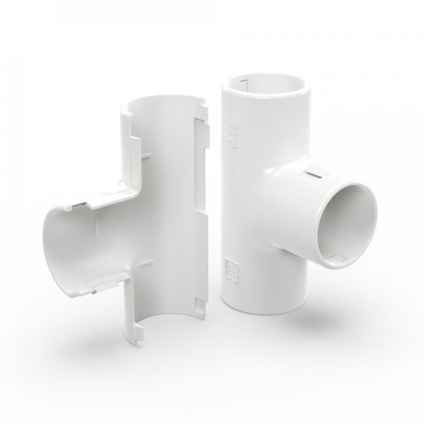 Тройник разборный белый d25 мм (1шт/200шт уп/кор) Тройник разборный белый d25 мм (1шт/200шт уп/кор)