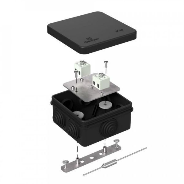 Коробка огнестойкая для о/п 40-0210-FR1.5-4-П Е15-Е120 с термопредохранителем RAL9005 80х80х40 Коробка огнестойкая для о/п 40-0210-FR1.5-4-П Е15-Е120 с термопредохранителем RAL9005 80х80х40