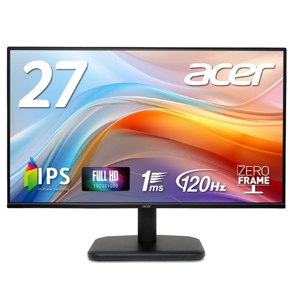 27'' ACER EK271Gbmix IPS, 1920x1080, 1ms, 250cd, 120Hz, 1xVGA + 1xHDMI(1.4) + SPK + Audio In/Out, Speakers 2Wx2, sync: FreeSync, Vesa:100x100 27'' ACER EK271Gbmix IPS, 1920x1080, 1ms, 250cd, 120Hz, 1xVGA + 1xHDMI(1.4) + SPK + Audio In/Out, Speakers 2Wx2, sync: FreeSync, Vesa:100x100