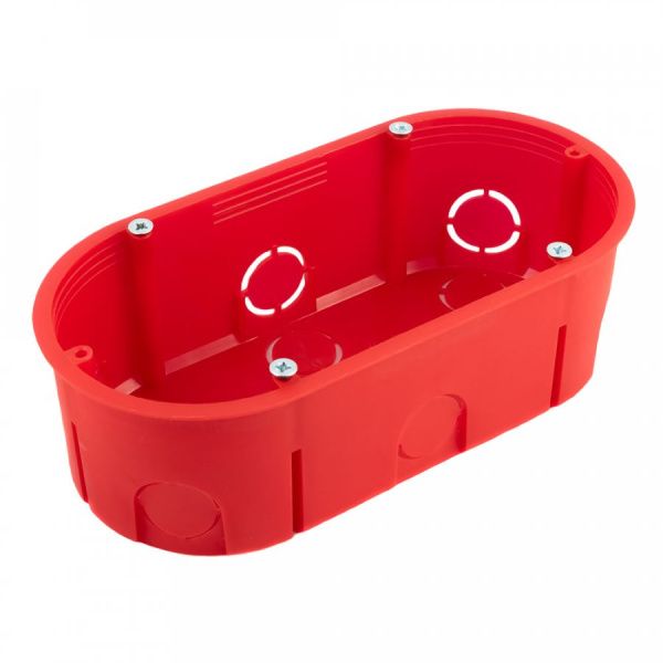 Коробка установочная двухместная 80-0540С безгалогенная (HF) 140х68х46 (94шт/кор) Коробка установочная двухместная 80-0540С безгалогенная (HF) 140х68х46 (94шт/кор)