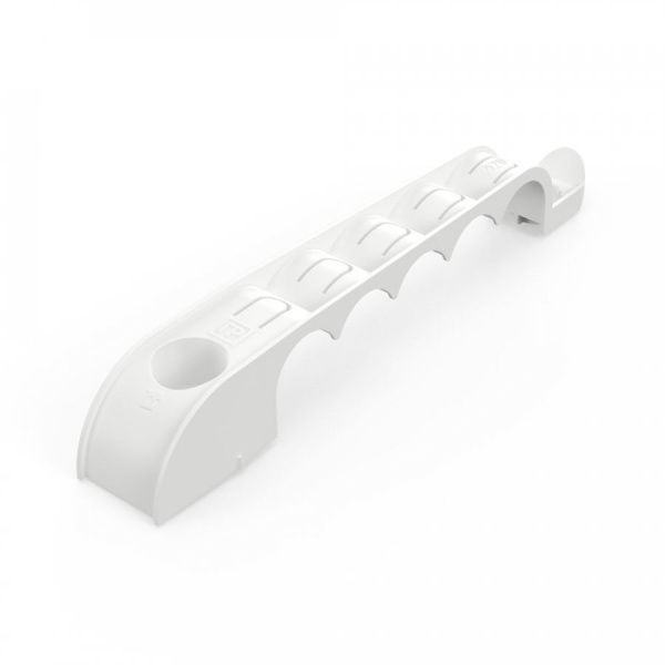 Держатель труб для прямого монтажа односторонний на 5 мест в гофроящике белый d20 (200шт/кор) Держатель труб для прямого монтажа односторонний на 5 мест в гофроящике белый d20 (200шт/кор)