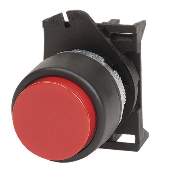 Головка кнопки выпуклая прозрачная без фиксации, красная Головка кнопки выпуклая прозрачная без фиксации, красная