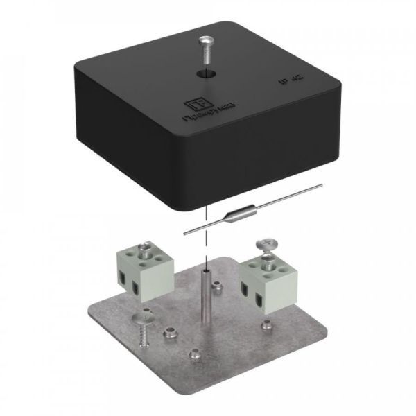 Коробка огнестойкая для кабель-канала 40-0450-FR2.5-4-П Е15-Е120 с термопредохранителем RAL9005 75х75х30 (87 шт/кор) Коробка огнестойкая для кабель-канала 40-0450-FR2.5-4-П Е15-Е120 с термопредохранителем RAL9005 75х75х30 (87 шт/кор)