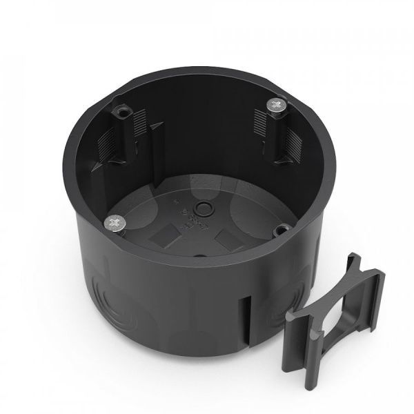 Коробка установочная 60-0710-9005СП двухкомпонентная для сплошных стен чёрная 68х47 (210шт/кор) Коробка установочная 60-0710-9005СП двухкомпонентная для сплошных стен чёрная 68х47 (210шт/кор)