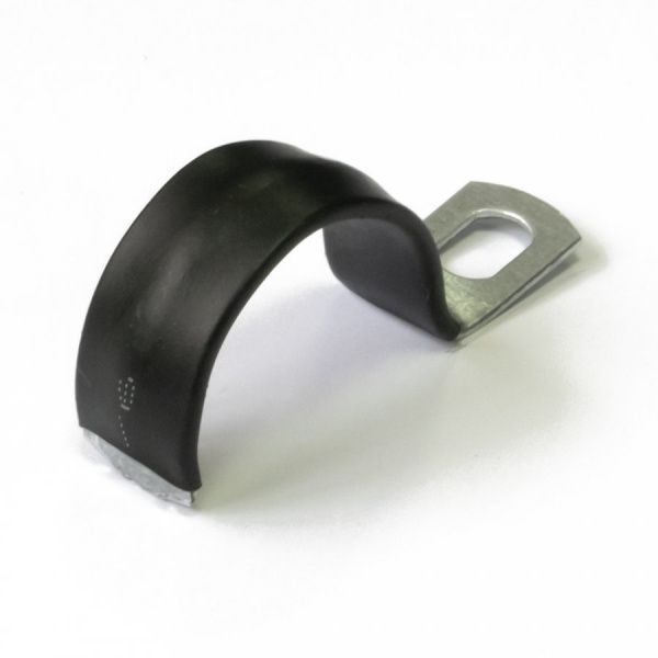 Скоба металлическая однолапковая с полимерным покрытием СМО-П d25-26 мм (100шт/600шт уп/кор) Скоба металлическая однолапковая с полимерным покрытием СМО-П d25-26 мм (100шт/600шт уп/кор)