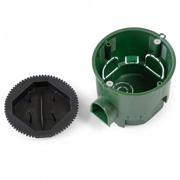 Коробка установочная 80-0550СКм углубленная безгалогенная (HF) 68х60 с саморезами и крышкой (8шт/уп) Коробка установочная 80-0550СКм углубленная безгалогенная (HF) 68х60 с саморезами и крышкой (8шт/уп)