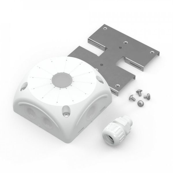 Коробка распределительная 60-0505-9003-П-ВМУ для видеокамер двухкомпонентная с мембранами белая 100х100х50 с пластиной и муфтой Коробка распределительная 60-0505-9003-П-ВМУ для видеокамер двухкомпонентная с мембранами белая 100х100х50 с пластиной и муфтой