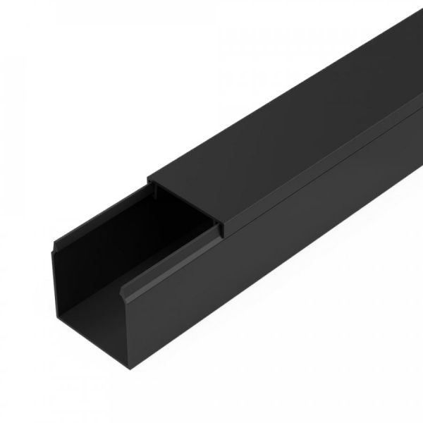 Кабель-канал чёрный 2-й замок 25х25 мм (32м/уп) Кабель-канал чёрный 2-й замок 25х25 мм (32м/уп)