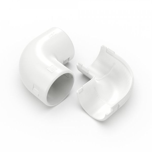 Соединитель угловой разборный белый d32 мм (30шт/300шт уп/кор) Соединитель угловой разборный белый d32 мм (30шт/300шт уп/кор)