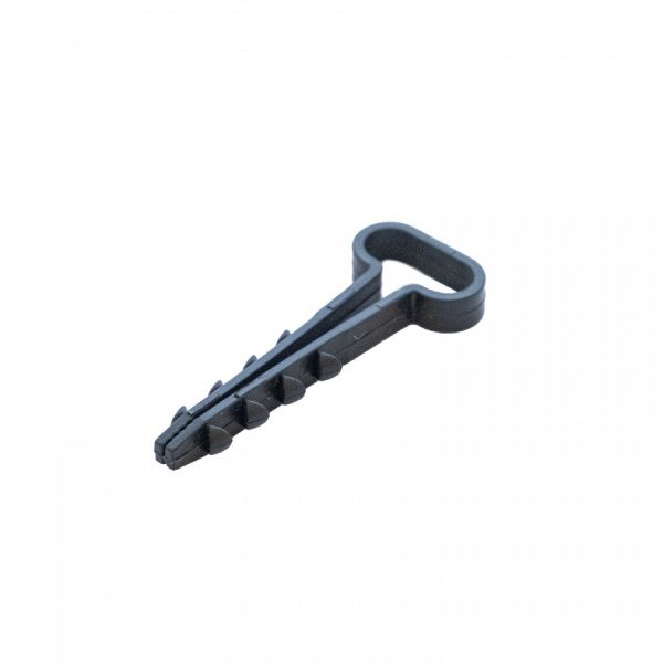 Дюбель-хомут для плоского кабеля 5-8 мм черный (100 шт/уп) Дюбель-хомут для плоского кабеля 5-8 мм черный (100 шт/уп)