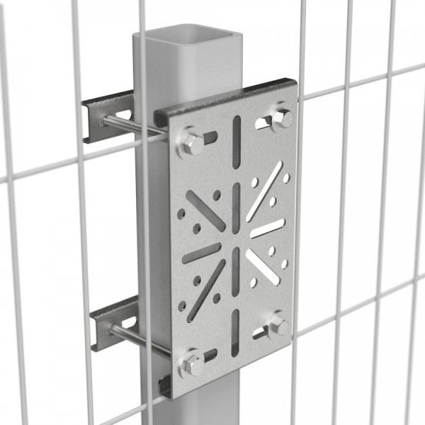 Комплект крепление монтажной пластины к опорам ограждений HDZ Комплект крепление монтажной пластины к опорам ограждений HDZ