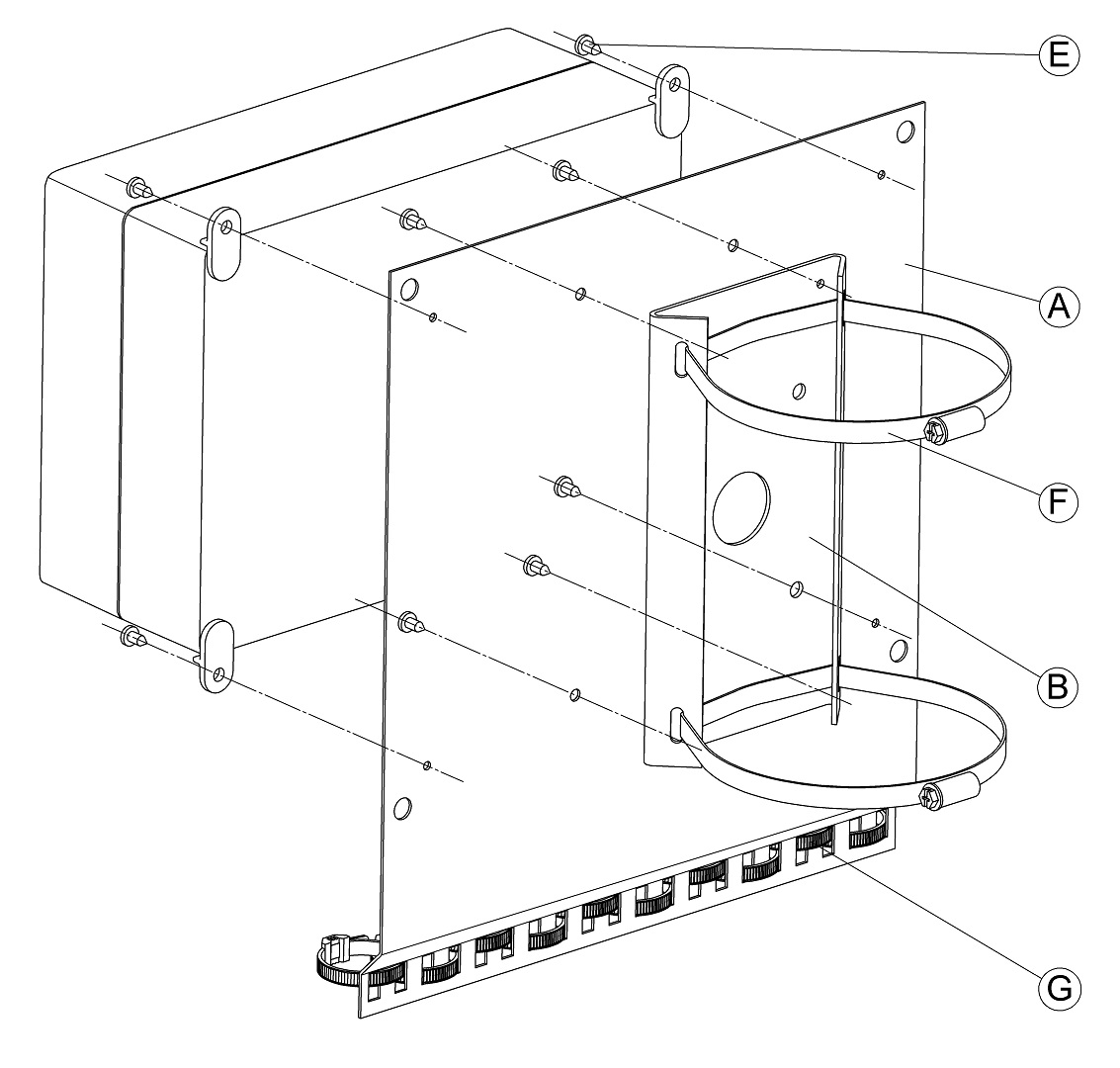 Кронштейн КС-5. Изображение 1 Монтаж кронштейна КС-5 для крепления УСВ-24 на квадратные и круглые опоры