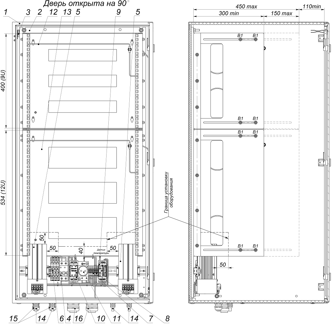 Термошкаф (600х1200х600мм, -60°С) ТШ-10. Изображение 1 Устройство термошкафа ТШ-10