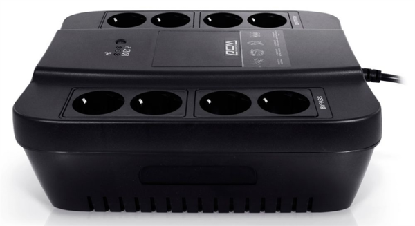 Powercom Back-UPS SPIDER, OffLine, 650VA/390W, Tower, 8xSchuko outlets (4 surge & 4 batt) (332714)