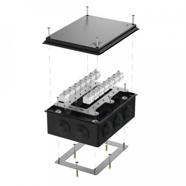 Коробка огнестойкая для о/п 40-0320-FR6.0-28 Е15-Е120 RAL9005 200х150х75 (5 шт/кор)
