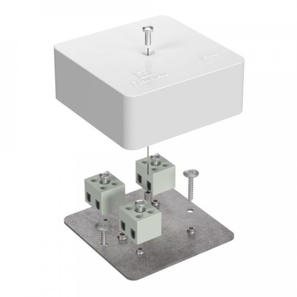 Коробка огнестойкая для кабель-канала 40-0450-FR1.5-6 Е15-Е120 RAL9003 75х75х30 (87 шт/кор)