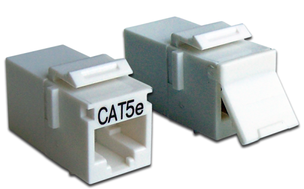 Повторитель портов RJ45, неэкранированный, кат.5E, формата Keystone, белый