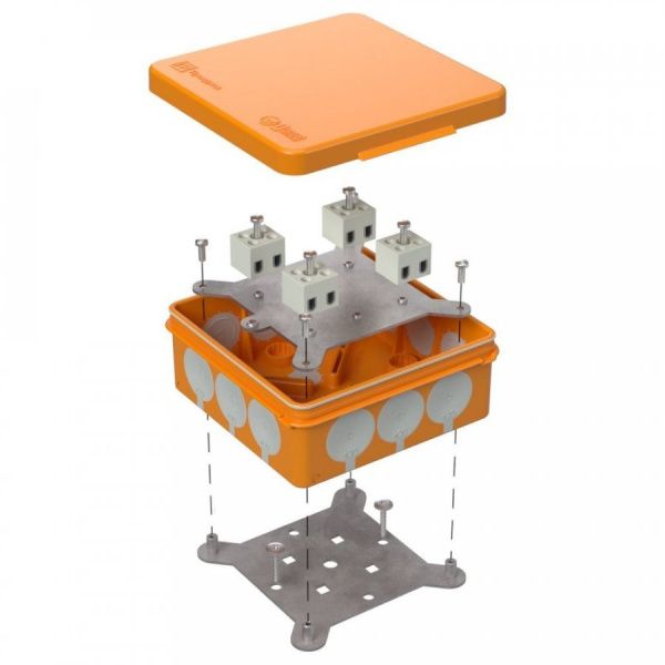 Коробка огнестойкая для о/п двухкомпонентная 60-0303-FR2.5-8 Е15-Е120 RAL2003 100х100х40 (16 шт/кор)