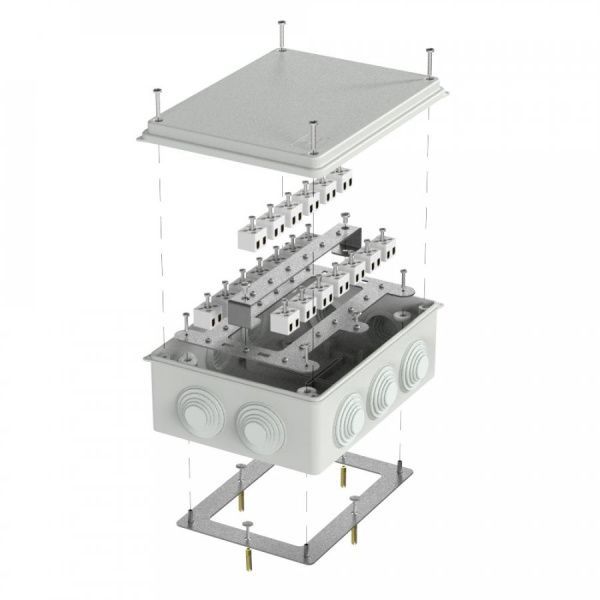 Коробка огнестойкая для о/п 40-0320-FR2.5-40 Е15-Е120 RAL7035 200х150х75 (5 шт/кор)