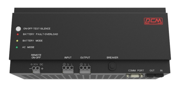 Powercom DRU 850VA/510W, DIN Rail, 230V, RS-232, 2 year warranty (1999787)