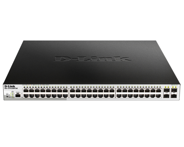 PROJ Управляемый L2 PoE-коммутатор, 48x1000Base-T PoE, 4x1000Base-X SFP, PoE-бюджет 740 Вт, защита от статического электричества до 6 кВ, CLI, консольный порт RJ-45, поддержка Dying Gasp
