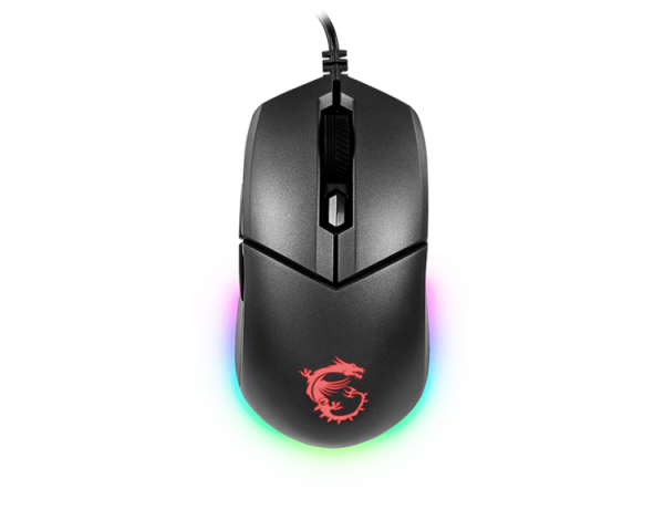 Gaming Mouse MSI Clutch GM11, Wired, DPI 5000, symmetrical design, RGB lighting, Black