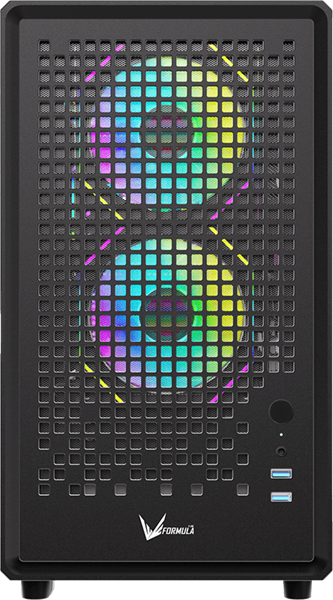 Formula V Line Air Mesh G2 Black, MATX, USB3.0*2, FRONT 2x120mm FRGB, REAR 1x120mm FRGB