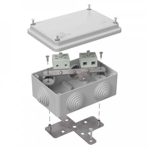 Коробка огнестойкая для о/п 40-0340-FR10.0-4 Е15-Е120 RAL7035 120х80х50 (20 шт/кор)