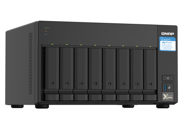QNAP SMB QC 1,7GhzCPU/4Gb(upto16Gb)/upto 8HDD, up to 16 with TL-D800C/SATA(3,5'')/ 3xUSB3.2/1xExp.slot/2x2,5Gb 2x10Gb(SFP+)/iSCSI/1xPS/3YW TS-832PX-4G-EU-RU QNAP SMB QC 1,7GhzCPU/4Gb(upto16Gb)/upto 8HDD, up to 16 with TL-D800C/SATA(3,5'')/ 3xUSB3.2/1xExp.slot/2x2,5Gb 2x10Gb(SFP+)/iSCSI/1xPS/3YW TS-832PX-4G-EU-RU