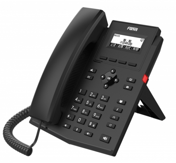 Fanvil X301P, 2 SIP-акк., 2,3", 132x64 Ч/Б экран, POE, БП в комп., 2x100 Mbps
