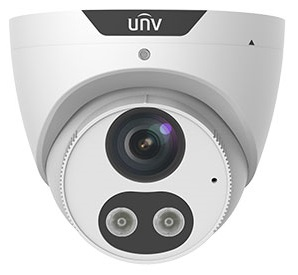 Uniview Видеокамера IP купольная, 1/2.7" 4 Мп КМОП @ 30 к/с, ИК-подсветка и тревожная подсветка видимого спектра до 30м., LightHunter 0.003 Лк @F1.6, объектив 4.0 мм, WDR, 2D/3D DNR, Ultra 265, H.265,