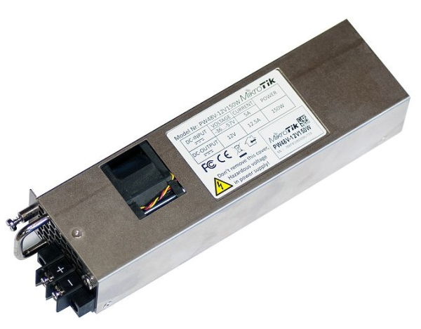 MikroTik Hot Swap 12V 150W -48V DC telecom power supply for CCR1072-1G-8S+