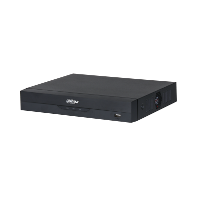 DAHUA 4-канальный IP-видеорегистратор с PoE, 4K и H.265+, ИИ Входящий поток до 80Мбит/с; сжатие: H.265+, H.265, H.264+, H.264, MJPEG; разрешение записи до 12Мп; накопители: 1 SATA III до 10Тбайт; восп